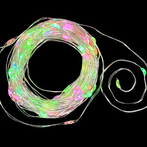Silwer draadlig: 10m RGB 