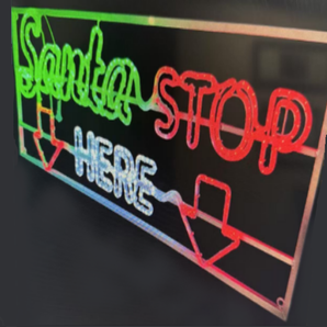 Motif: Neon | Santa Stop Here
