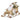Santa on sleigh: 50cm | Gold