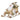 Santa on sleigh: 50cm | Gold
