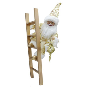 Santa climbing ladder: 80cm | Gold