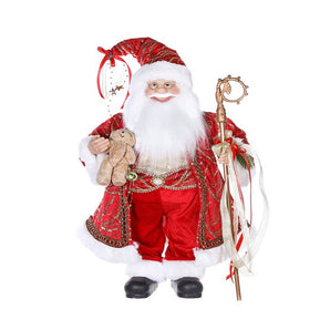 Santa: 60cm | Santa with staff & Teddy bear