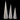 Cotton thread: Set of 3 | Silver Cone Trees | Pure White