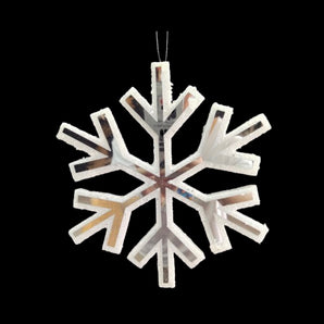 Mirror ornament: 20cm(D) | Split plate Snowflake