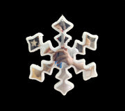 Mirror ornament: 20cm(D) | Triangular Snowflake