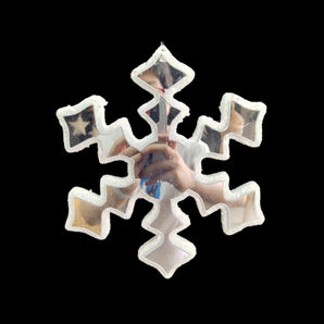 Mirror ornament: 20cm(D) | Triangular Snowflake