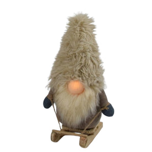 Soft toy: 33cm | Gnome on a sleigh