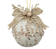 Ball: 10cm | Champagne with Bow