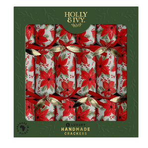 Crackers: 6x Red Poinsettias