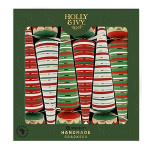 Crackers: 6x Red/Cream & White Cone Trees