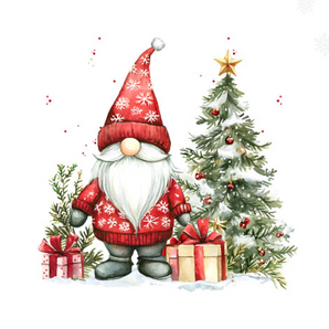 Napkins: Santa with presents
