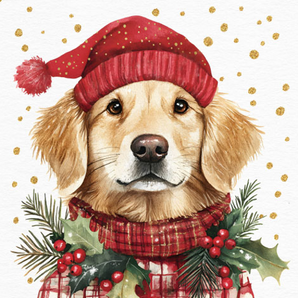 Napkins: Christmas Labrador