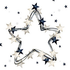 Napkins: Big star with small stars