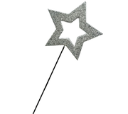 Pick: 50cm | Silver glitter star