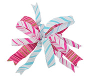Bow: 30cm(L) x 30cm(W) | Blue, White & Pink