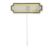 Pick: 42cm(L) x 15cm(W) | Candy Land Sign | Yellow