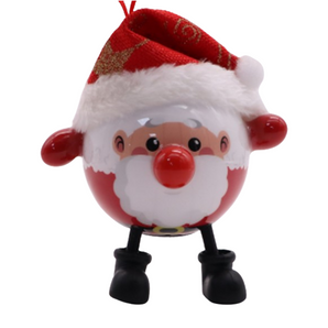 Red Nose Bauble: 11cm | Light up | Santa