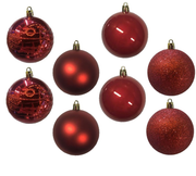 Bauble PVC: 8cm | Rooi 