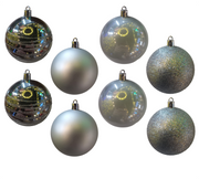 Bauble PVC: 8cm | Silver