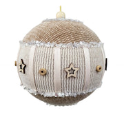 Ball: 12cm | Brown & Beige with Stars