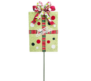 Pick: 26cm | Green present with Polka dots