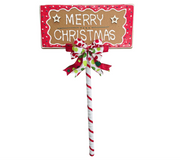 Pick: 55cm | Merry Christmas sign with Bow