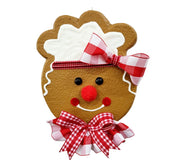 Gingerbread ornament: 20cm | Face with bow in hat