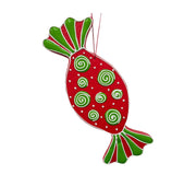 Oval Candy: 35cm | Red & Lime