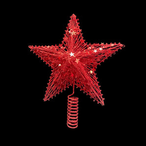 Tree Topper: 30cm(H) x 25cm(W) | Star | Red