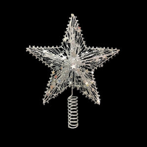 Tree topper: 30cm(H) x 25cm(W) | Star | Silver