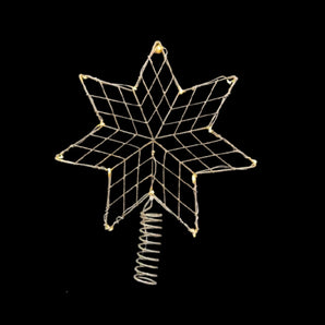 Tree Topper: 33cm(H) | Star | champagne