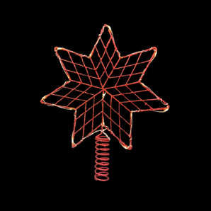 Tree Topper: 33cm(H) | Star | Red
