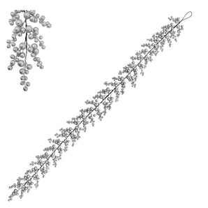 Garland: 2m | Silver glitter Berries