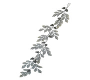 Silver Leaf Garland: 1.5m