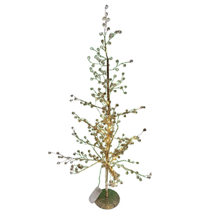 Table Décor: 55cm(H) Gold Crystal tree | Warm White