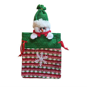 Christmas bag: Snowman | Green & Red