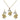 Jewellery: Necklace & Earring set | Candy Cane with Gold bow