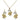 Jewellery: Necklace & Earring set | Candy Cane with Gold bow