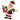 Napkin ring: Santa holding lantern