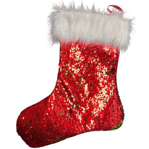 Sequinkous: 37cm (L) x 35,5 (B) | Rooi en groen